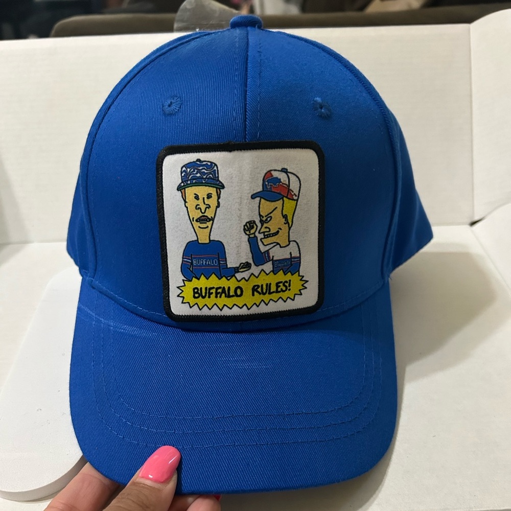 Blue Graphic Baseball Cap